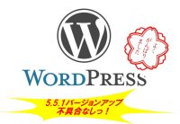 WP5.5バージョンアップ不具合、最新バージョン5.5.1で解消しました