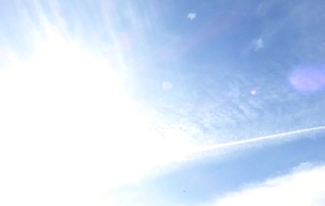 秋天に飛行機雲　「佳きことしか展開しない」というメッセージ