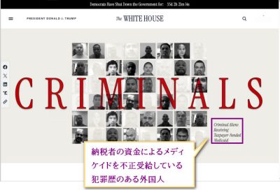 不法移民の不正受給を晒す米政府公式サイト｜勧善懲悪を徹底するトランプ政権